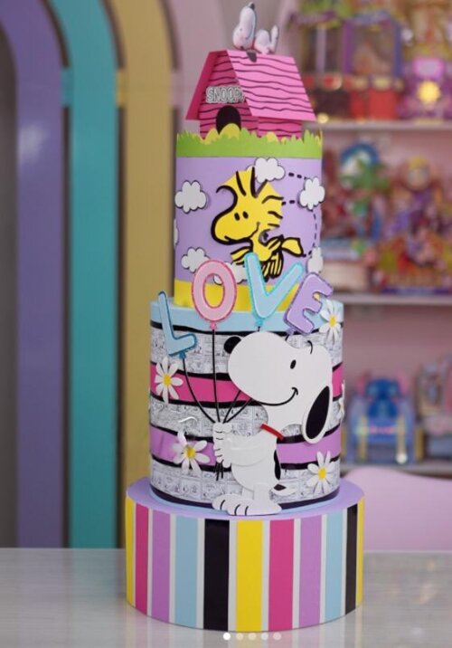 Arquivo de corte Topo de bolo Snoopy