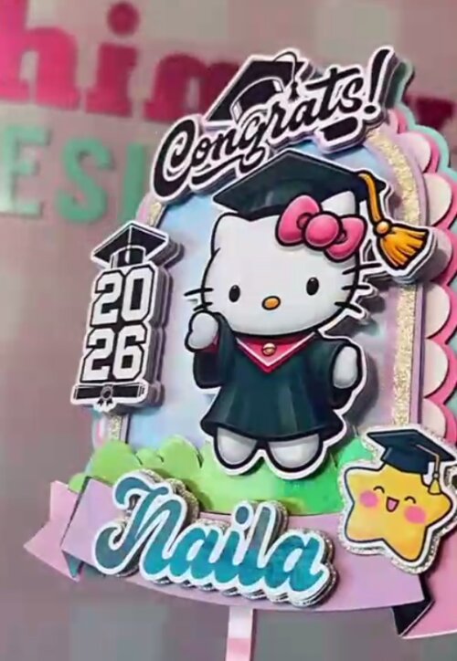 Arquivo de corte topo de bolo hello kitty