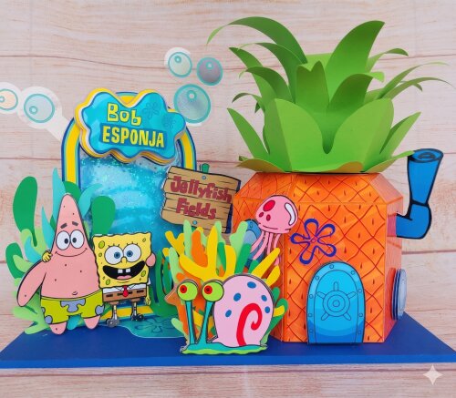 Arquivo de corte topo de bolo Bob Esponja