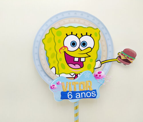 Topo de Bolo Bob Esponja