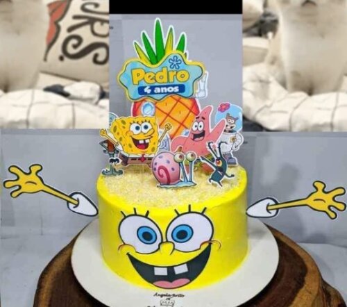Topo de Bolo Bob Esponja