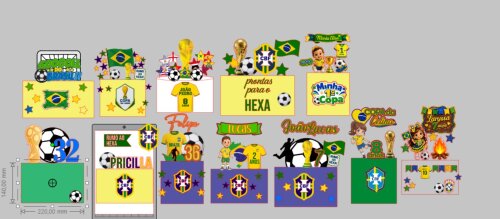 Arquivo de corte topo de bolo Copa do Mundo