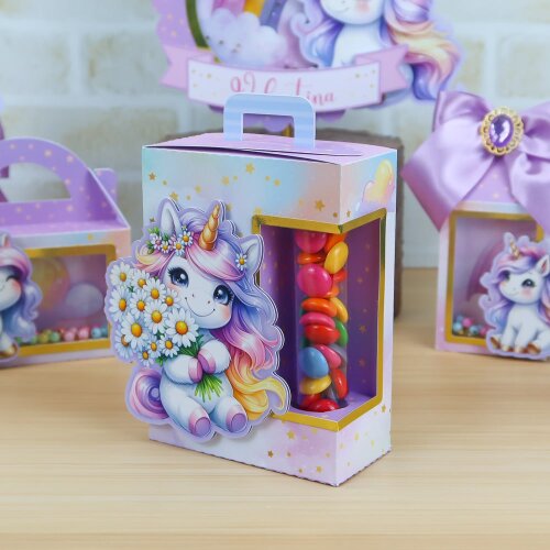 Arquivo de corte Caixa Unicornio