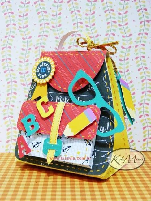 Arquivo de corte Caixa Mochila