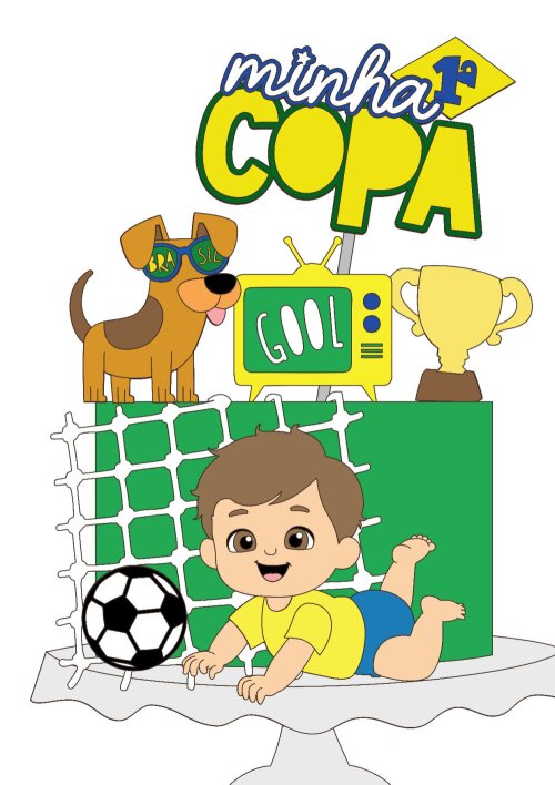 Arquivo de corte topo de bolo Copa do Mundo
