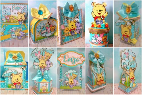 Arquivo de corte Festa Pronta Ursinho Pooh