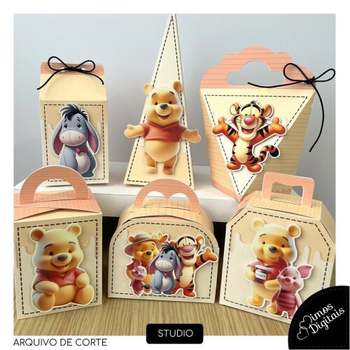 Arquivo de corte Festa Pronta Ursinho Pooh