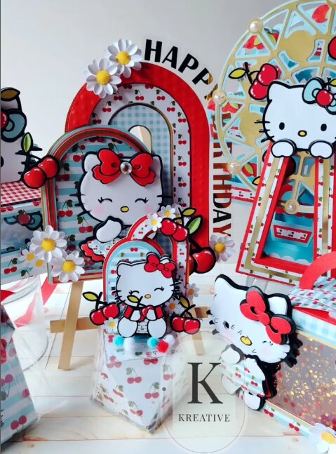 Arquivo de corte Festa Pronta Hello Kitty