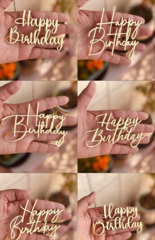 Arquivo de corte topo de Happy Birthday