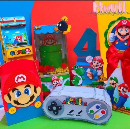 Arquivo de corte Festa Pronta Super Mario
