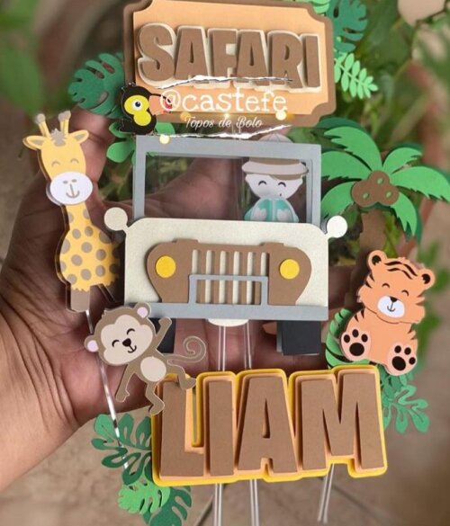 Arquivo de Corte Topo de Bolo Safari Cute