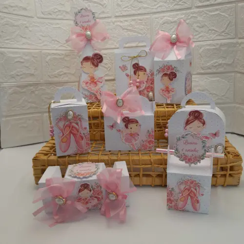 Kit de Personalizados Pegue e Monte Bailarina