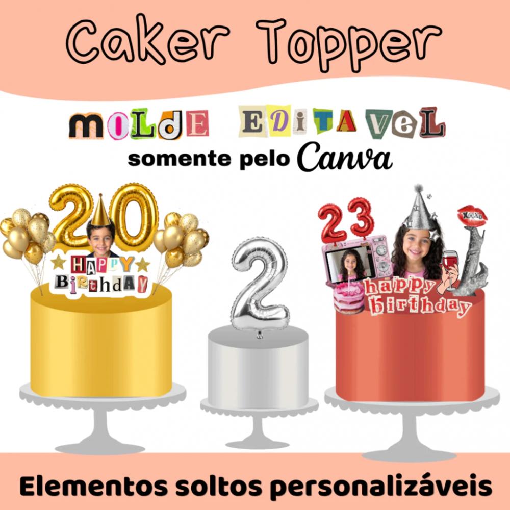 Arquivo de Corte: Cake Toppers