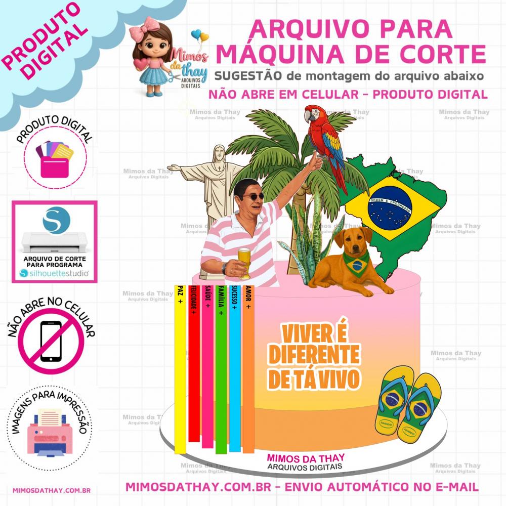Arquivo de Corte: Topo de Bolo Brasilidades #03 | Studio