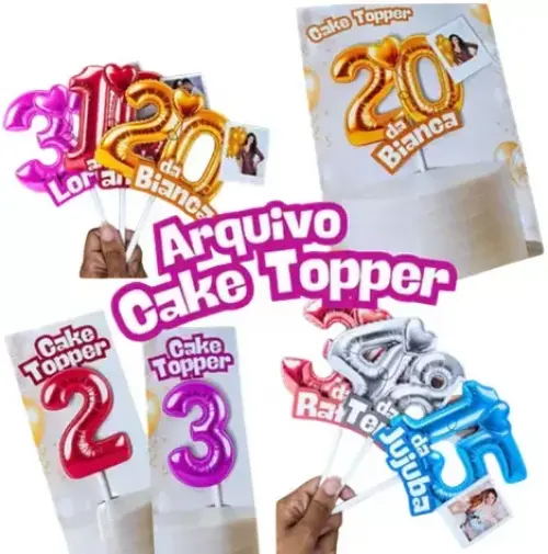 Arquivo de Corte: Cake Topper Números