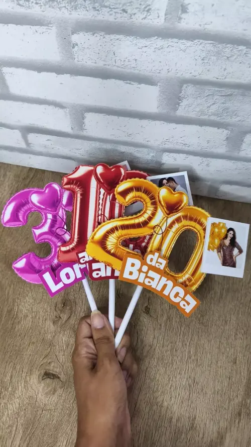 Arquivo de Corte: Cake Topper Números