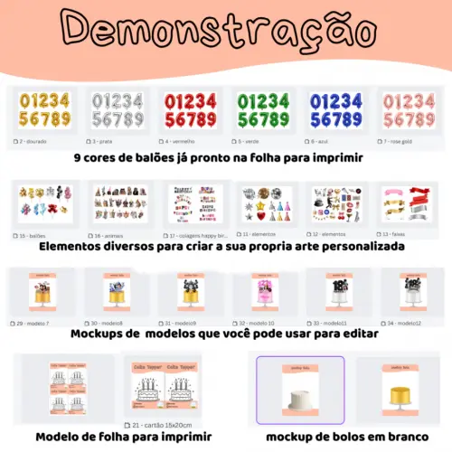 Arquivo de Corte: Cake Toppers