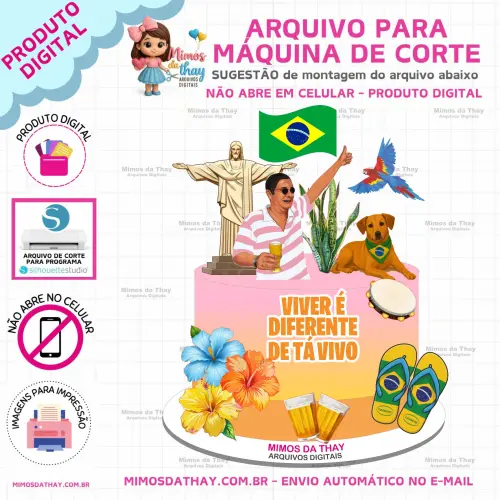 Arquivo de Corte: Topo de Bolo Brasilidades #01 | Studio