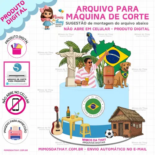 Arquivo de Corte: Topo de Bolo Brasilidades #02 | Studio
