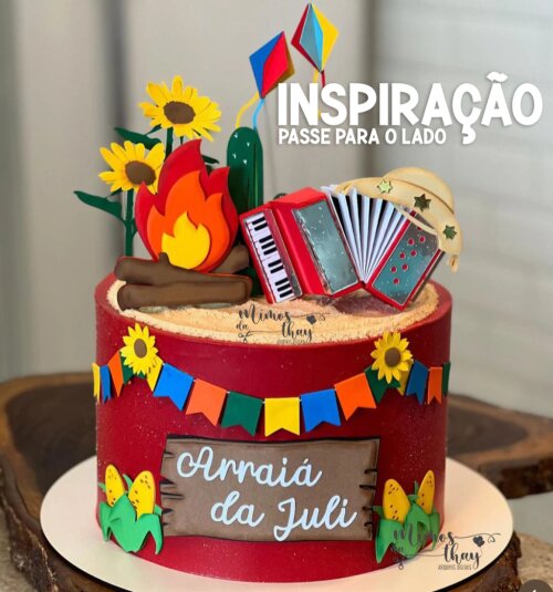 Arquivo de Corte: Topo Junino Capelas e Sanfona 3d Arraiá 211 | Studio