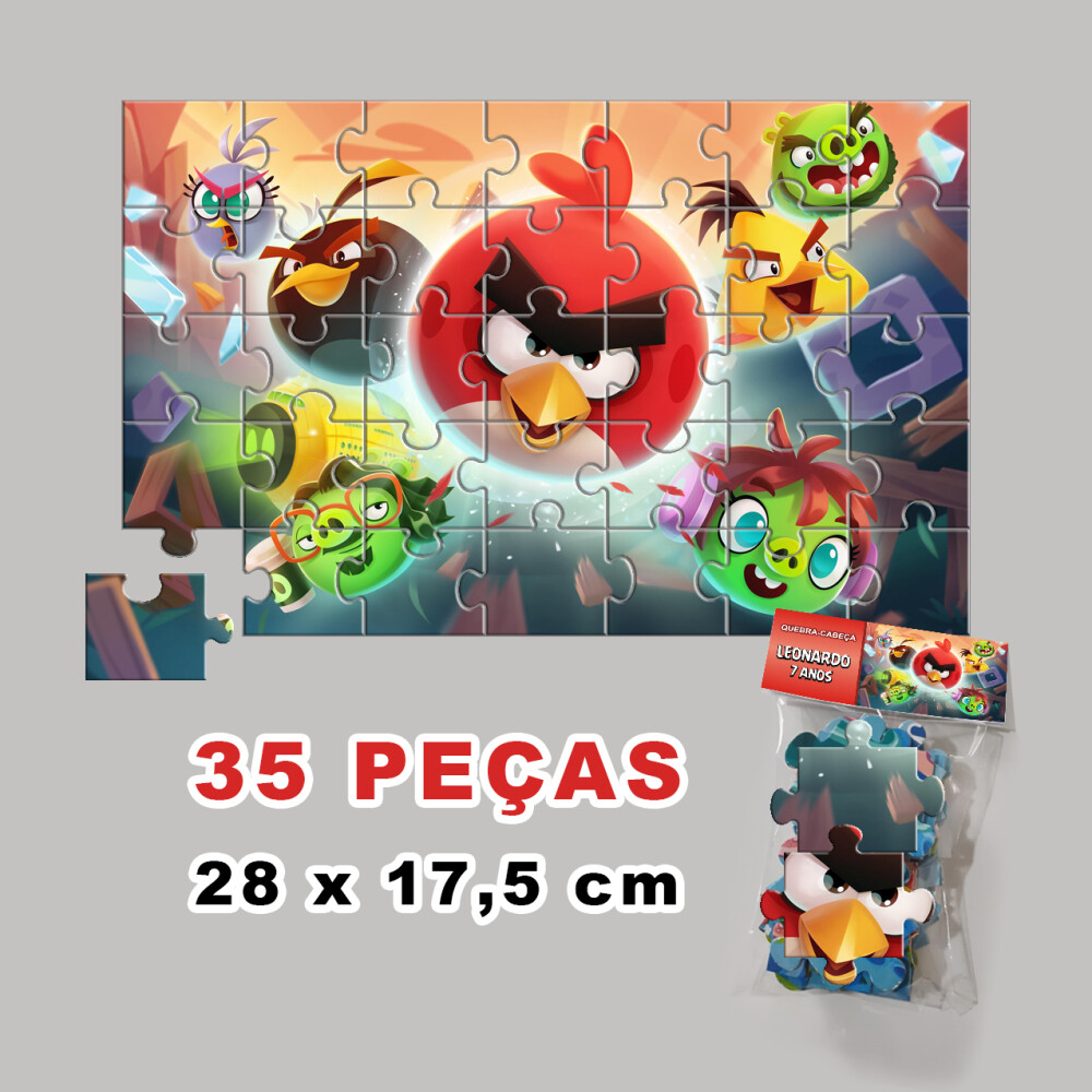 Quebra-Cabeça Angry Birds Personalizado (35 peças - Tamanho 28x