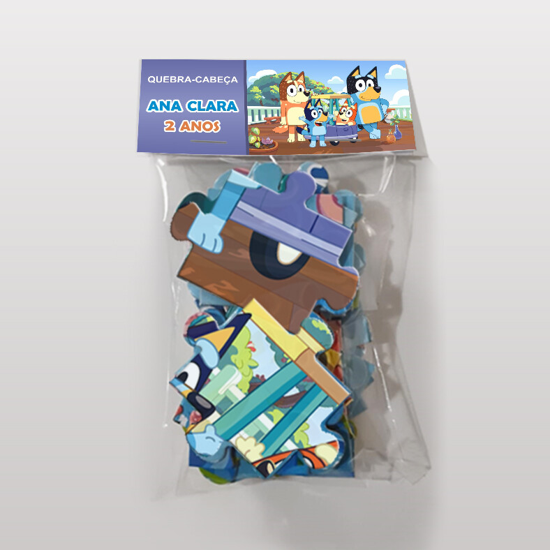 Quebra-Cabeça Bluey Personalizado (35 peças - Tamanho 28x17,5cm