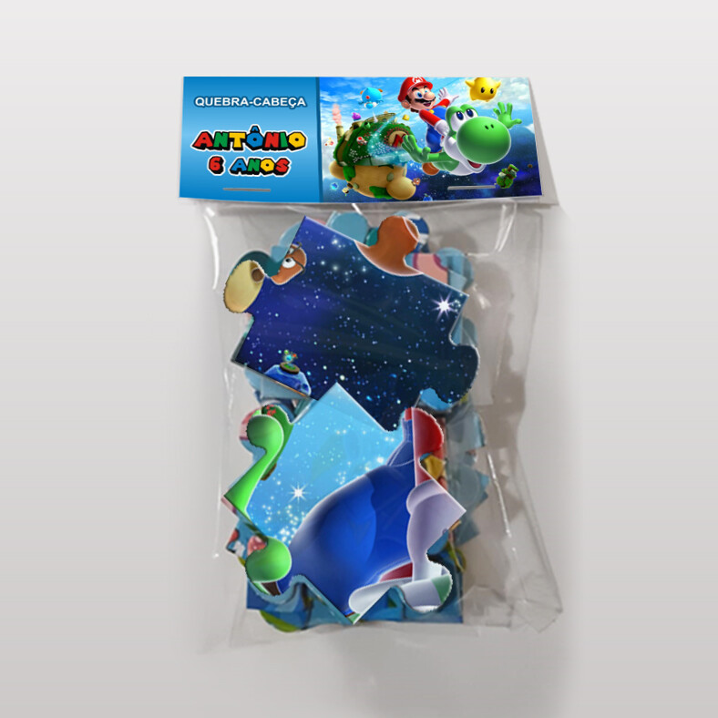Quebra-Cabeça Super Mario Bros Personalizado (35 peças - Tamanh