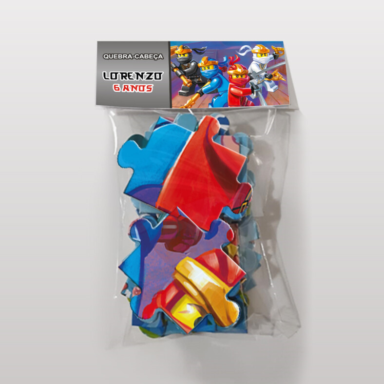 Quebra-Cabeça Ninjago Personalizado (35 peças - Tamanho 28x17,5