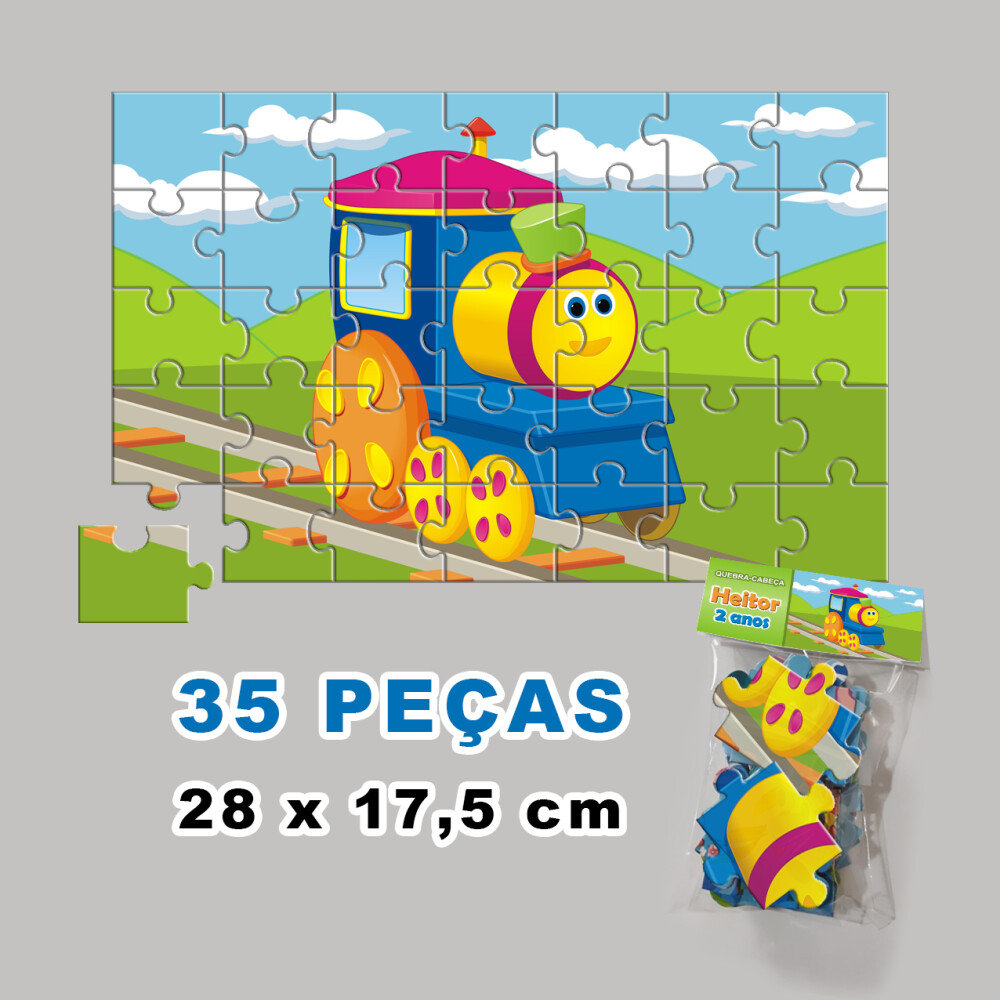 Quebra-Cabeça Bob o Trem Personalizado (35 peças - Tamanho 28x1