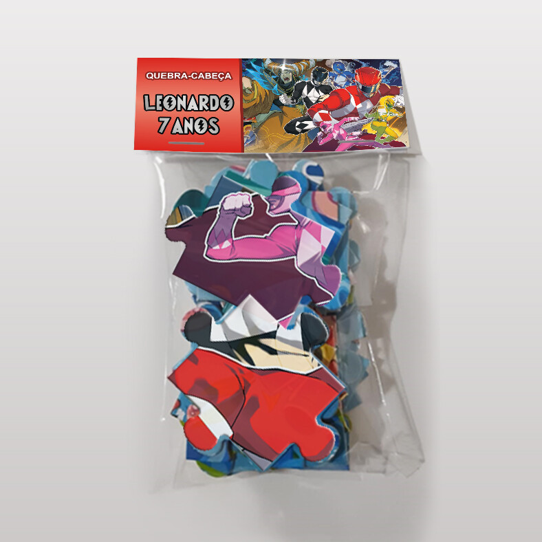 Quebra-Cabeça Power Rangers Mighty Morphin Personalizado (35 pe?