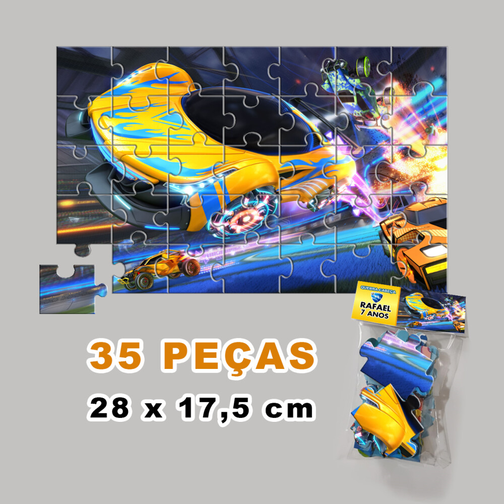 Quebra-Cabeça Rocket League Personalizado (35 peças - Tamanho 2
