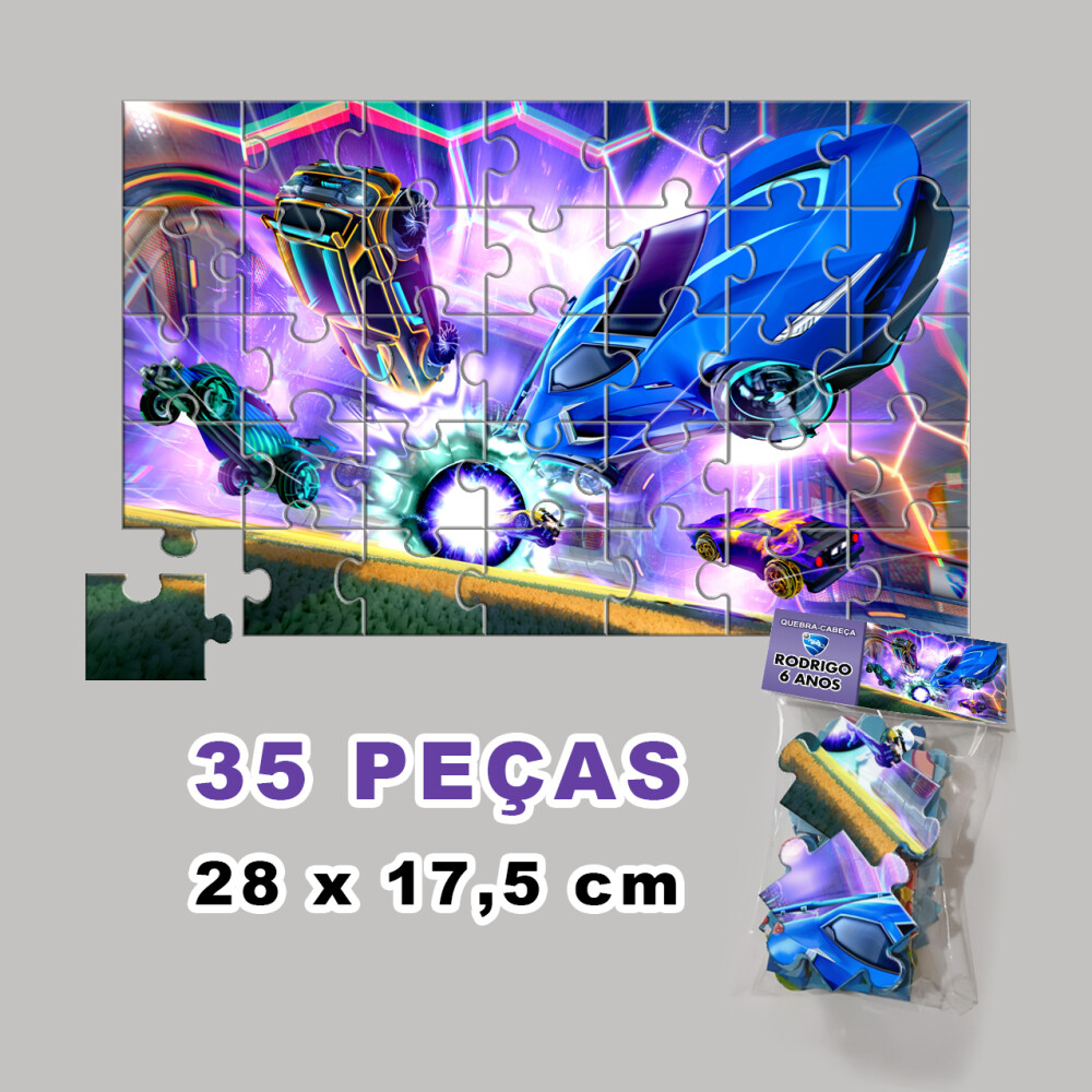 Quebra-Cabeça Rocket League Personalizado (35 peças - Tamanho 2