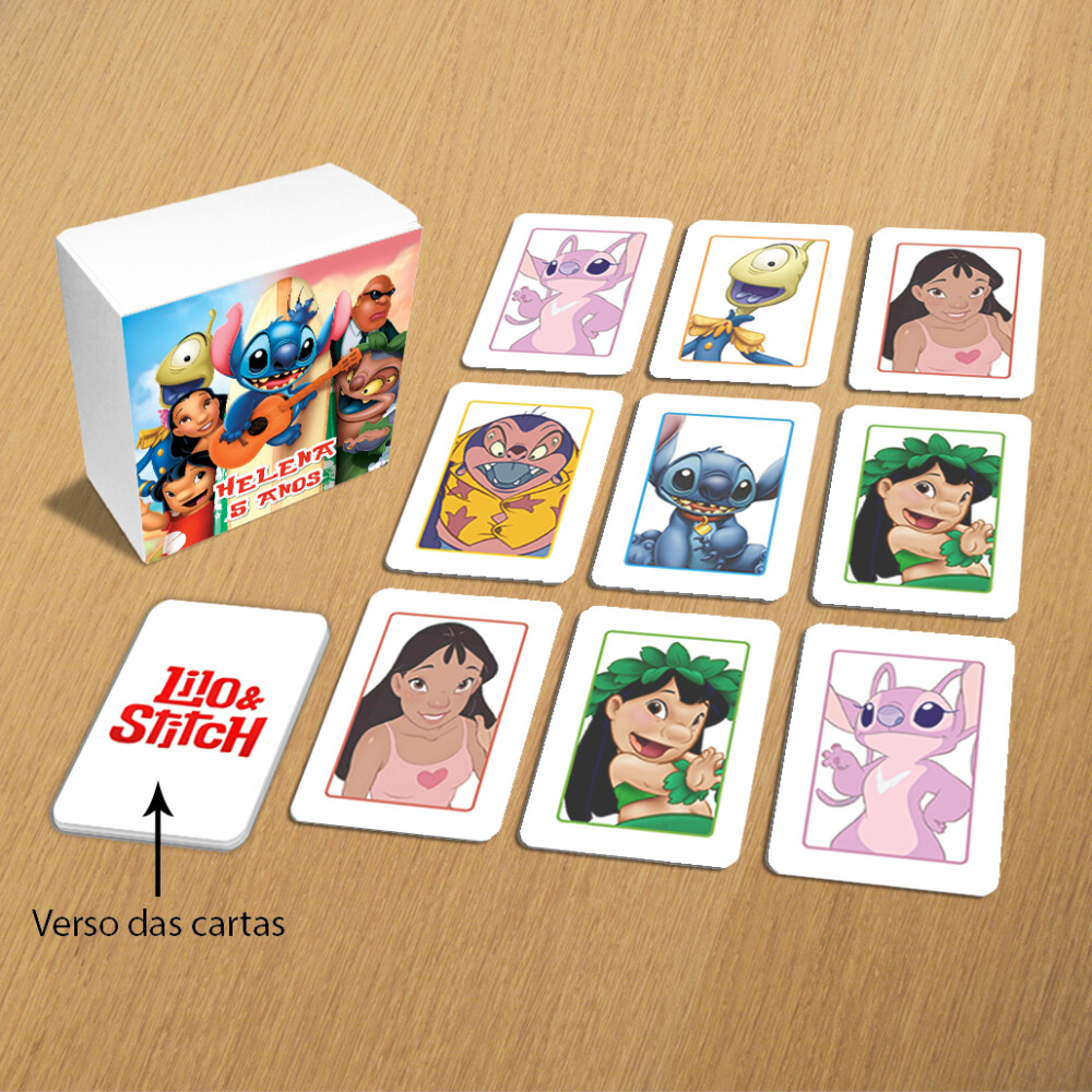 Jogo da Memória Lilo & Stitch na Caixinha (12 Peças / 6 Pares)