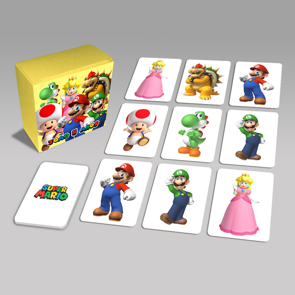 Jogo da Memória Super Mario Bros na Caixinha (12 Peças / 6 Pare