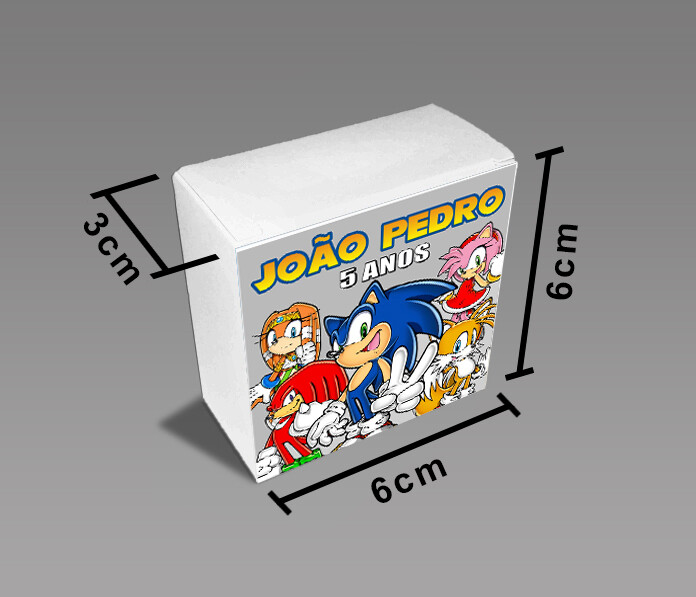 Jogo da Memória Sonic na Caixinha (12 Peças / 6 Pares)