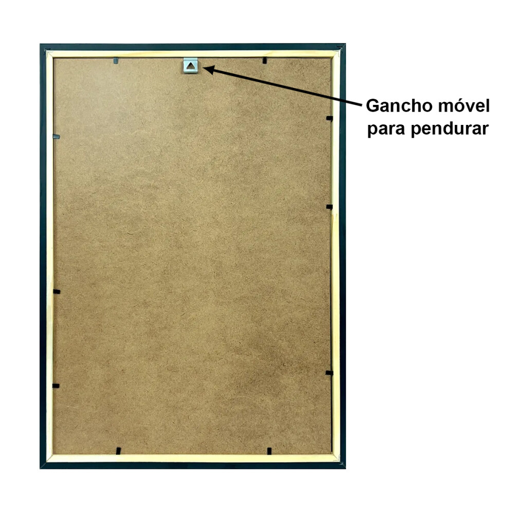 Kit 2 Quadros Abstrato Geométrico Linhas Preto e Branco (Moldura
