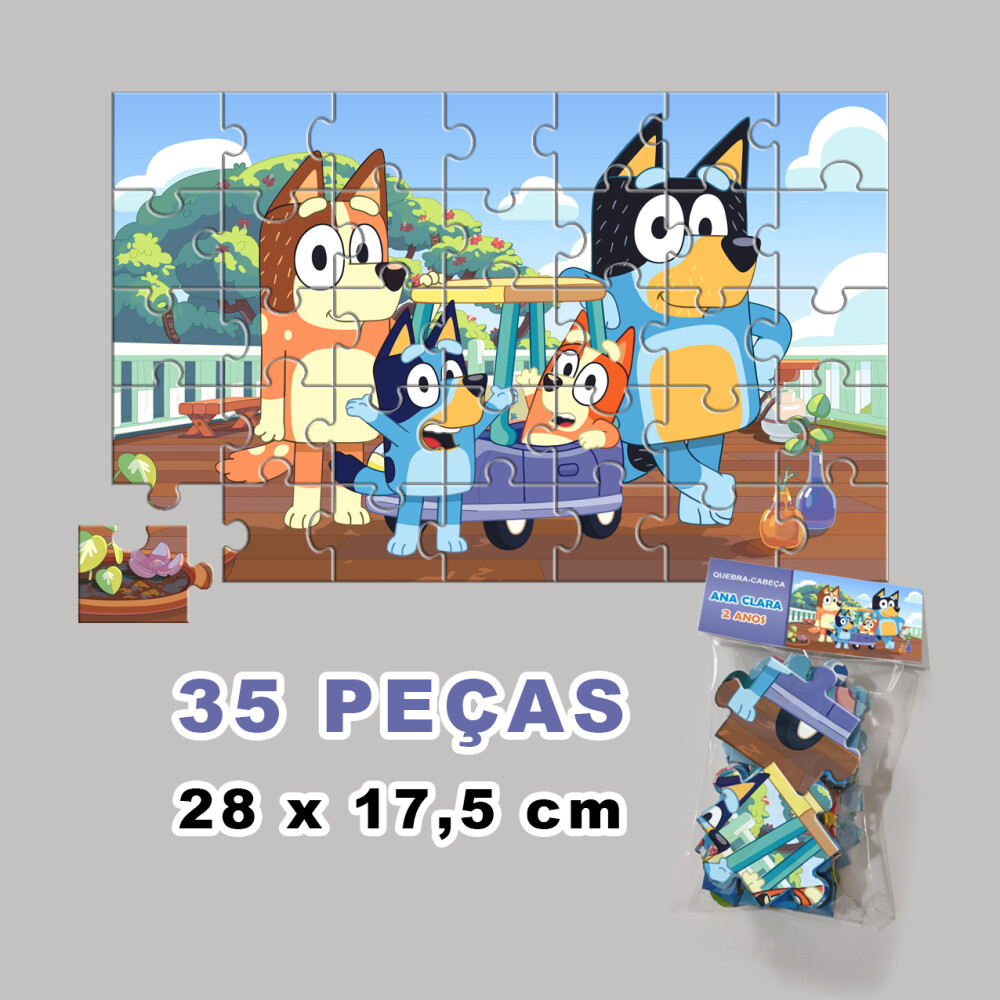 Quebra Cabeça Blue e Bingo (35 Peças - Tamanho 28x17,5cm)