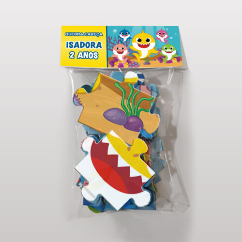 Quebra-Cabeça Baby Shark Personalizado (35 peças - Tamanho 28x1