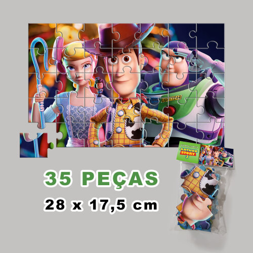 Quebra-Cabeça Toy Story Personalizado (35 peças - Tamanho 28x17,5cm)
