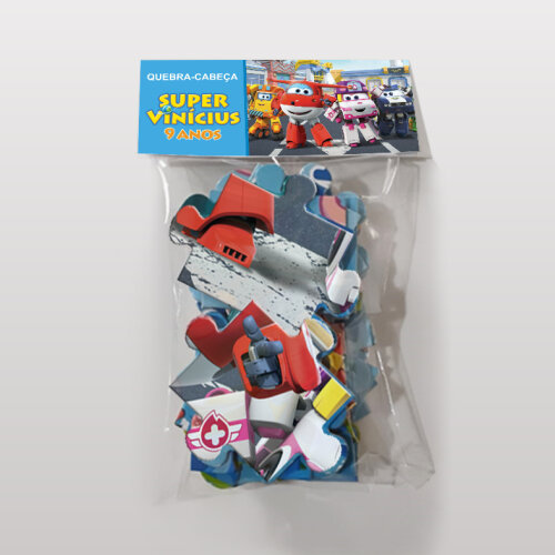 Quebra-Cabeça Super Wings Personalizado (35 peças - Tamanho 28x