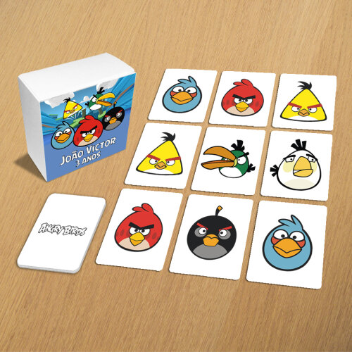 Jogo da Memória Angry Birds na Caixinha (12 Peças / 6 Pares)