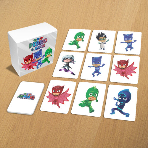 Jogo da Memória PJ Masks na Caixinha (12 Peças / 6 Pares)