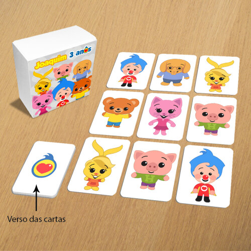 Jogo da Memória Plim Plim Um Herói de Coração na Caixinha (12 Peças / 6 Pares)