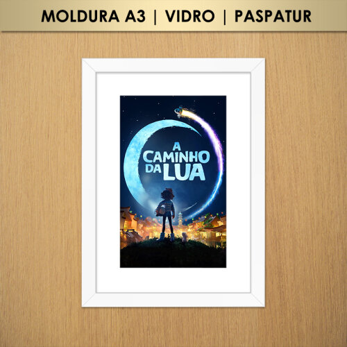 Quadro A Caminho da Lua (Moldura A3 com Vidro e Paspatur)