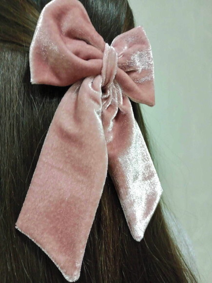 Laço de Veludo Cristal - Acessório de Cabelo