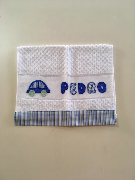 Toalhinha De mão/ Boca Personalizada Patch Aplique