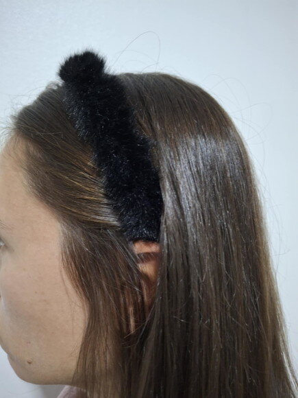 Tiara Preta de Pelinhos- Acessórios de Cabelo OutonoInvernono