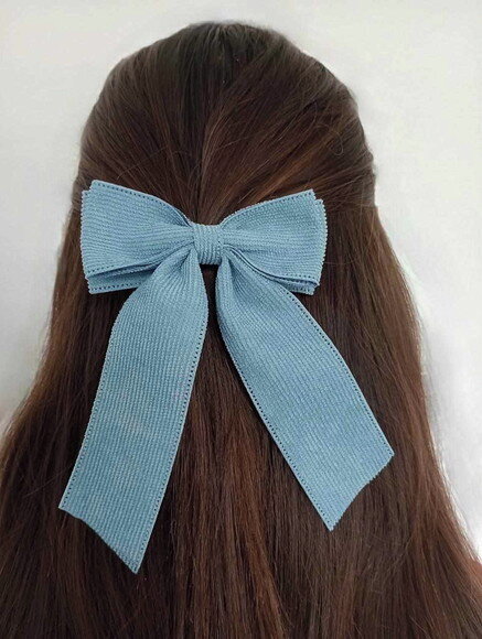 Laço de Veludo com Pontas - Acessório de Cabelo