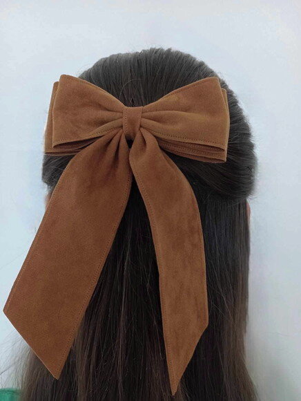 Laço de Cabelo de Camurça com Pontas - Acessório Feminino