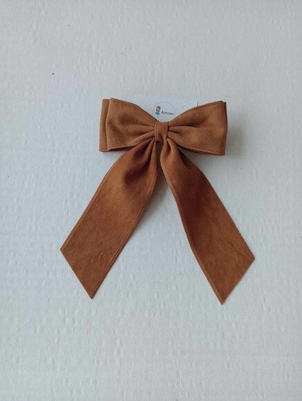Laço de Cabelo de Camurça com Pontas - Acessório Feminino